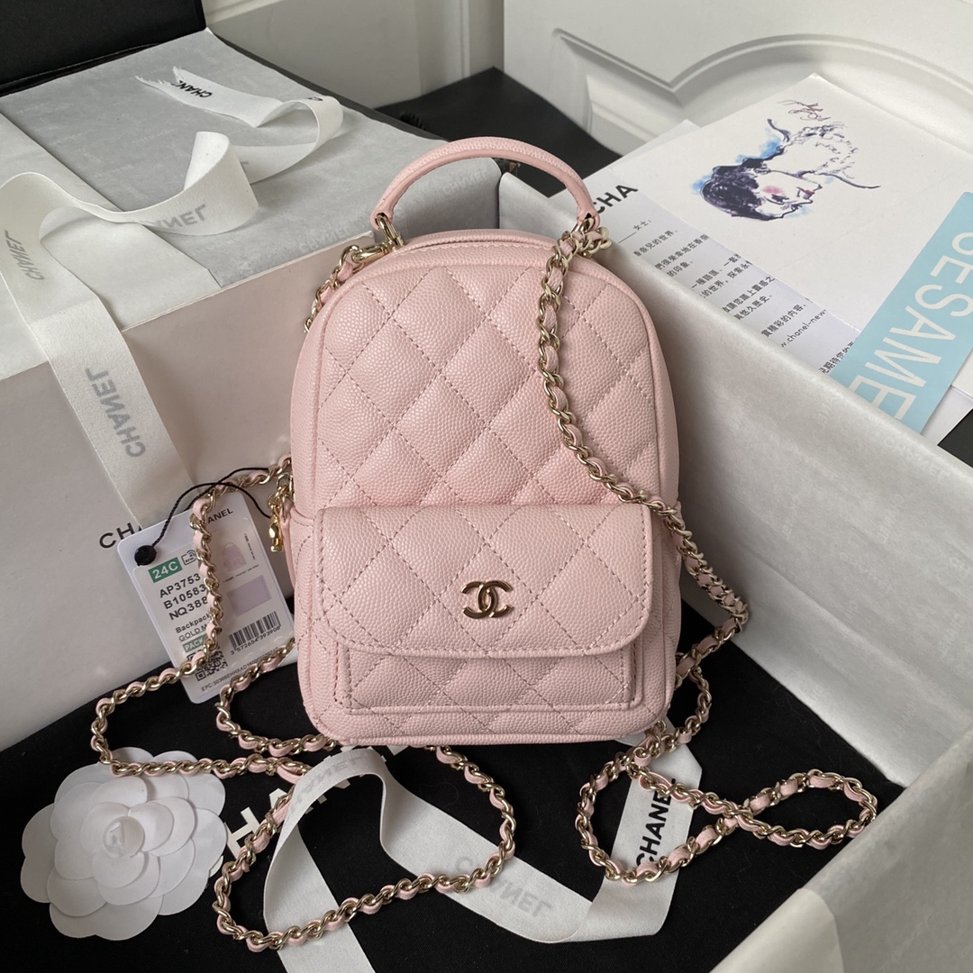 Caviar Leather Mini Backpack AP3573 Pink